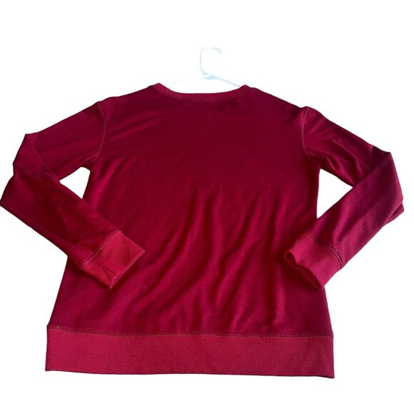 Womens Small Crewneck Sweater Burgundy Simple Minimalist Stockholm Style - Picture 6 of 10